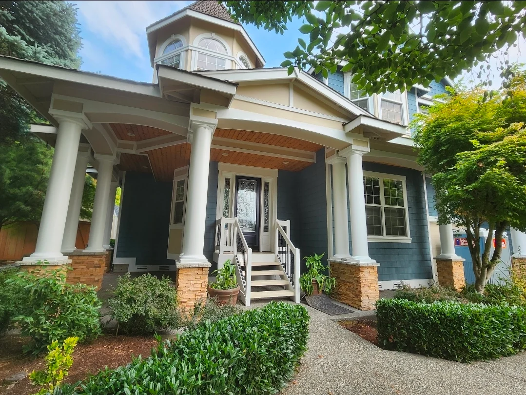 Freshly finished exterior paint and trim at a Carreon Customs project